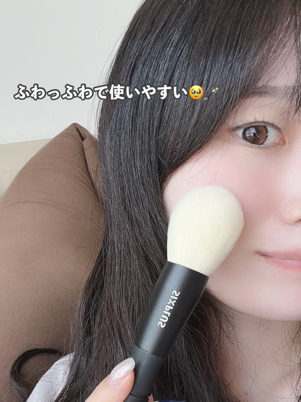 黒竹メイクブラシ9本セット-禅/SIXPLUS/メイクブラシを使ったクチコミ(5枚目)