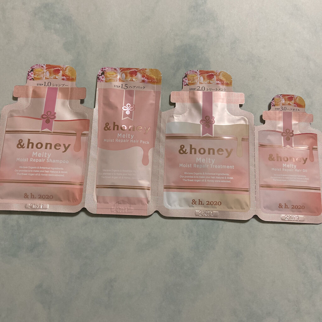 &honey Melty モイストリペア シャンプー1.0／モイストリペア ヘアトリートメント2.0/&honey/市販シャンプーを使ったクチコミ（1枚目）