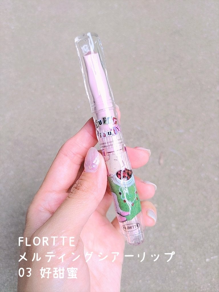 フロレット メルティーハート スティックグロス/FLORTTE/口紅を使ったクチコミ(2枚目)