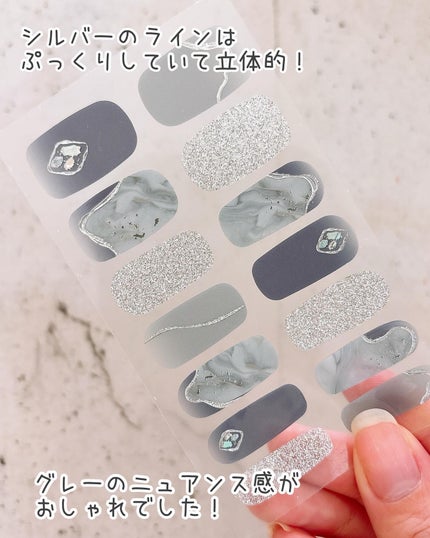 貼るジェルネイル/セリア/ネイルシールを使ったクチコミ(6枚目)
