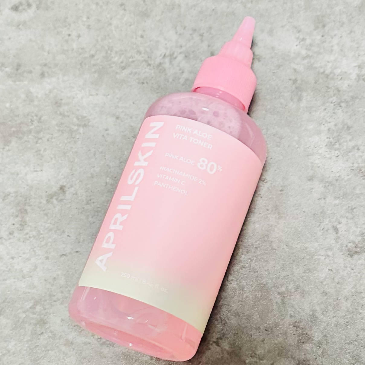 ピンクアロエビタトナー/APRILSKIN/化粧水を使ったクチコミ（2枚目）