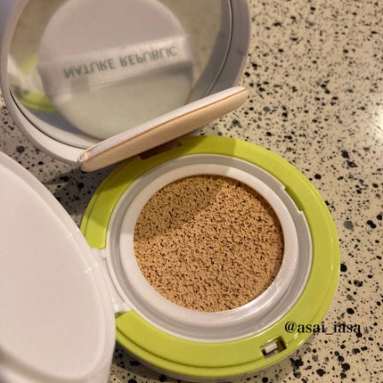 CICA GREEN DERMA The cushion covers skin with soothing effect/ネイチャーリパブリック/クッションファンデーションを使ったクチコミ(2枚目)