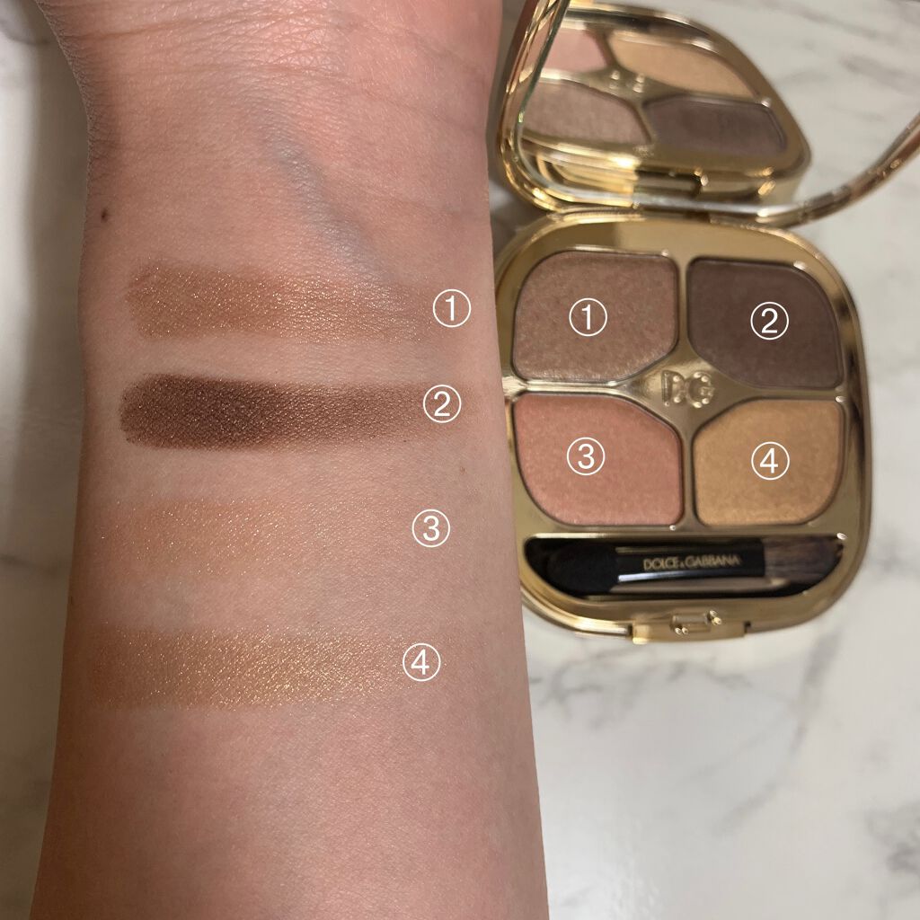 フェリンアイズ インテンスアイシャドウ クアッド/DOLCE&GABBANA BEAUTY/アイシャドウパレットを使ったクチコミ(3枚目)