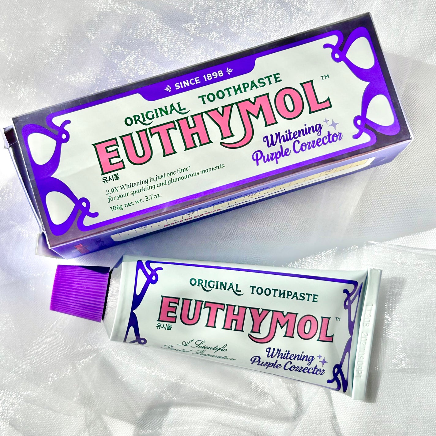 ホワイトパープル歯みがき ピーチフローラルミントの香り/EUTHYMOL/歯磨き粉を使ったクチコミ(2枚目)