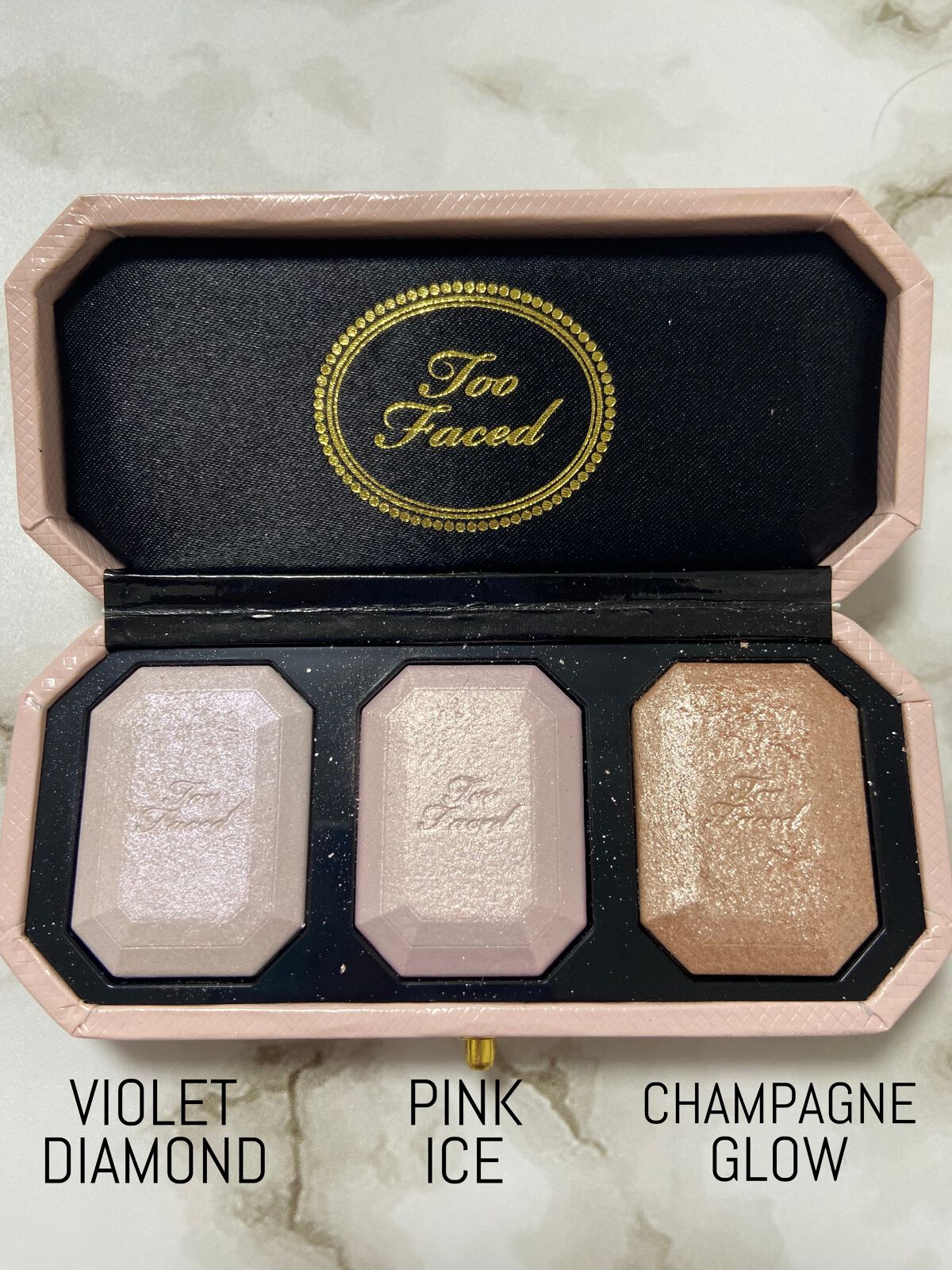 ～ダイヤモンドライト シリーズ～ マルチユース ハイライター トリオ/Too Faced/パウダーハイライトを使ったクチコミ（2枚目）