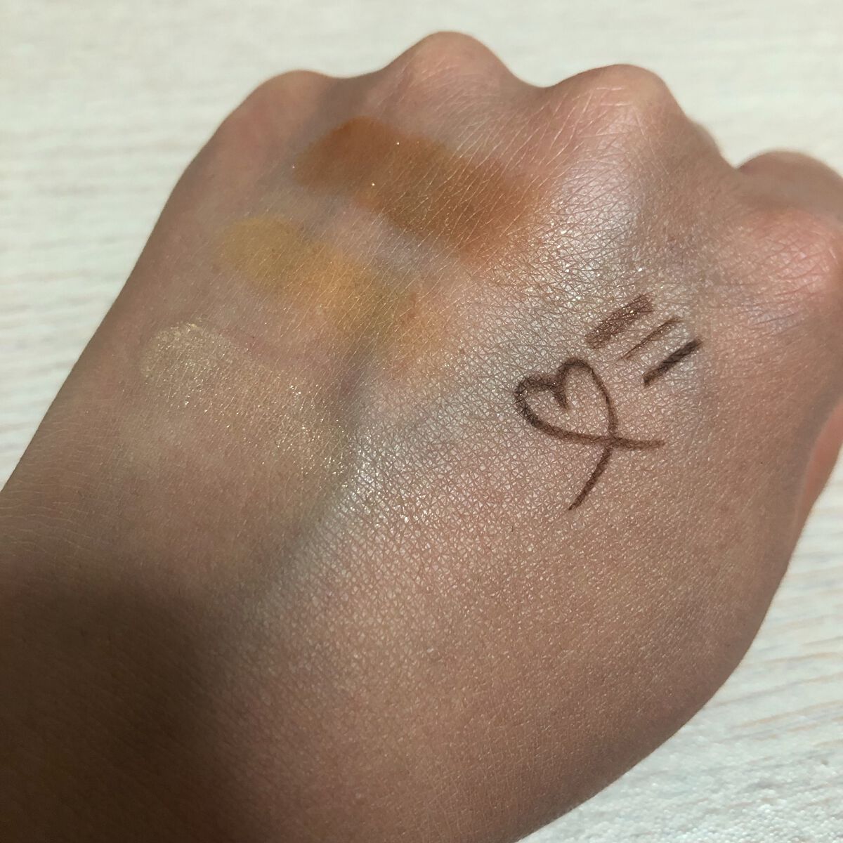 ドーリーフィール アイカラー 02（ハニーキャメル）/フォーチュン/アイシャドウパレットを使ったクチコミ（2枚目）