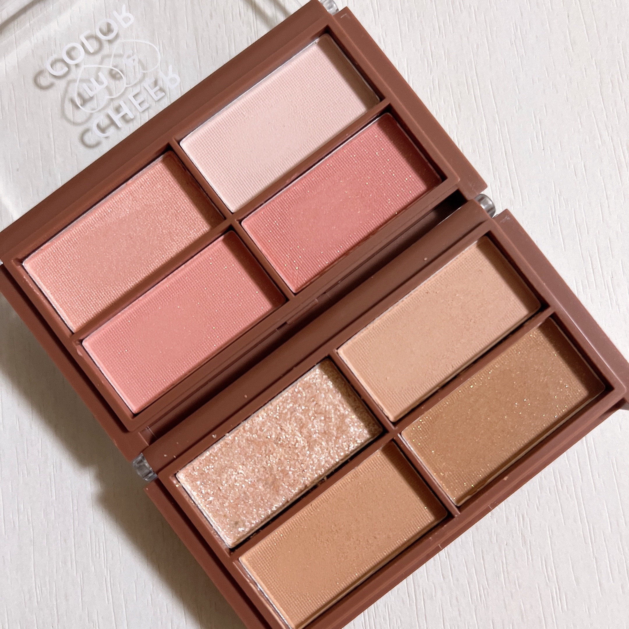 CHEER me COLOR アイシャドウ/セリア/アイシャドウパレットを使ったクチコミ（2枚目）