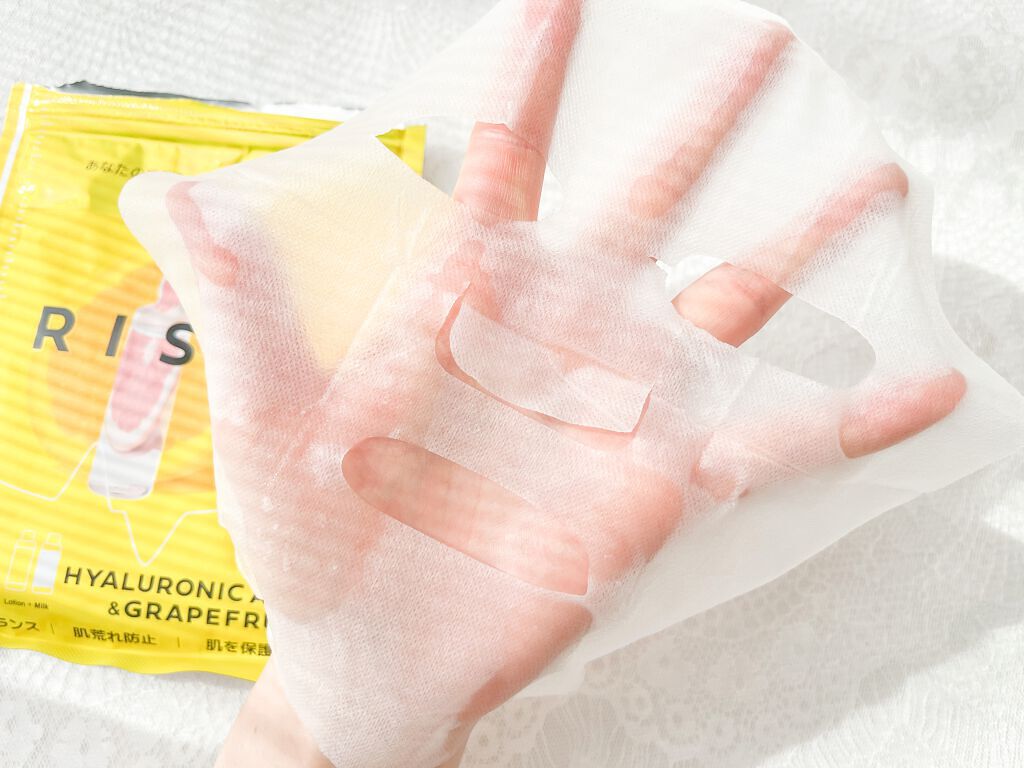 デイリーケアマスク ヒアルロン酸＆グレープフルーツ/RISM/シートマスク・パックを使ったクチコミ（3枚目）