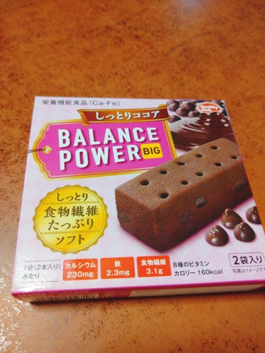 ハマダコンフェクト BALANCE POWER ココアのクチコミ「バランスパワービック
しっとりココア。

小腹がすいたときに♪
 
健康をおいしくサポートする.....」（1枚目）