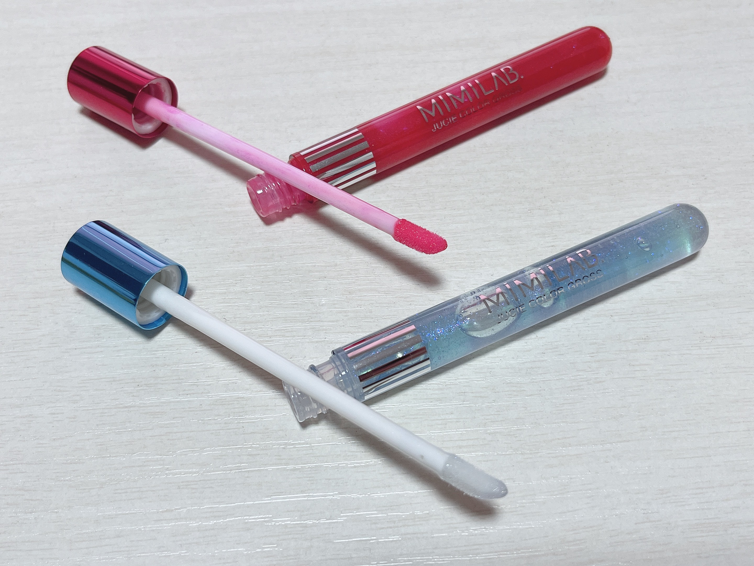 ジューシーポップカラーグロス ソーダポップブルー/ミミラボ/リップグロスを使ったクチコミ（2枚目）