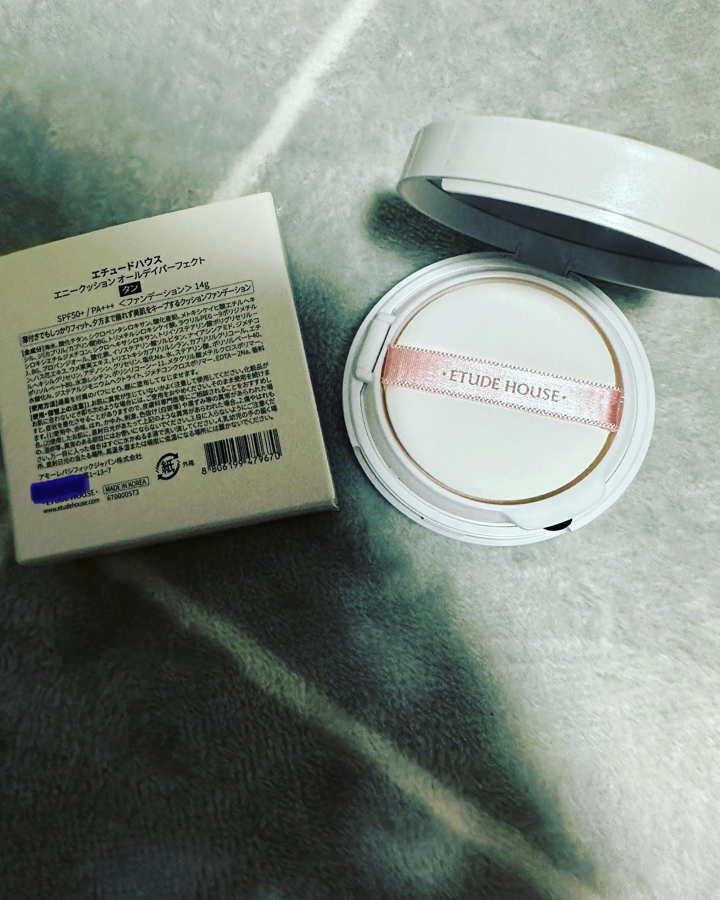 エニークッション オールデイパーフェクト/ETUDE/クッションファンデーションを使ったクチコミ（3枚目）