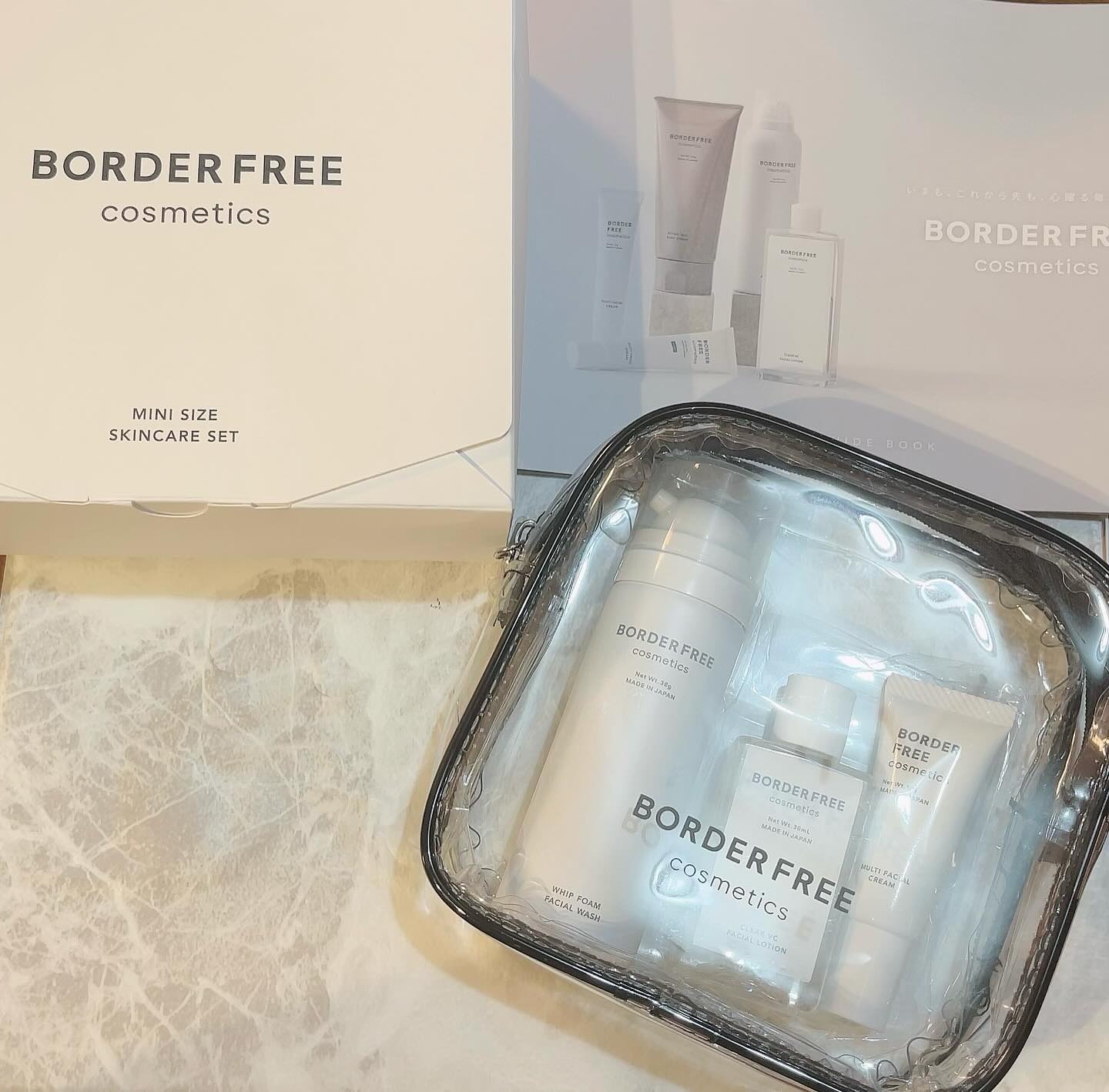 ミニサイズスキンケアセット/BORDER FREE cosmetics/トライアルキットを使ったクチコミ（1枚目）
