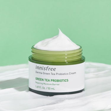 ダーマ グリーンティー プロバイオティクス クリーム/innisfree/フェイスクリームを使ったクチコミ（2枚目）