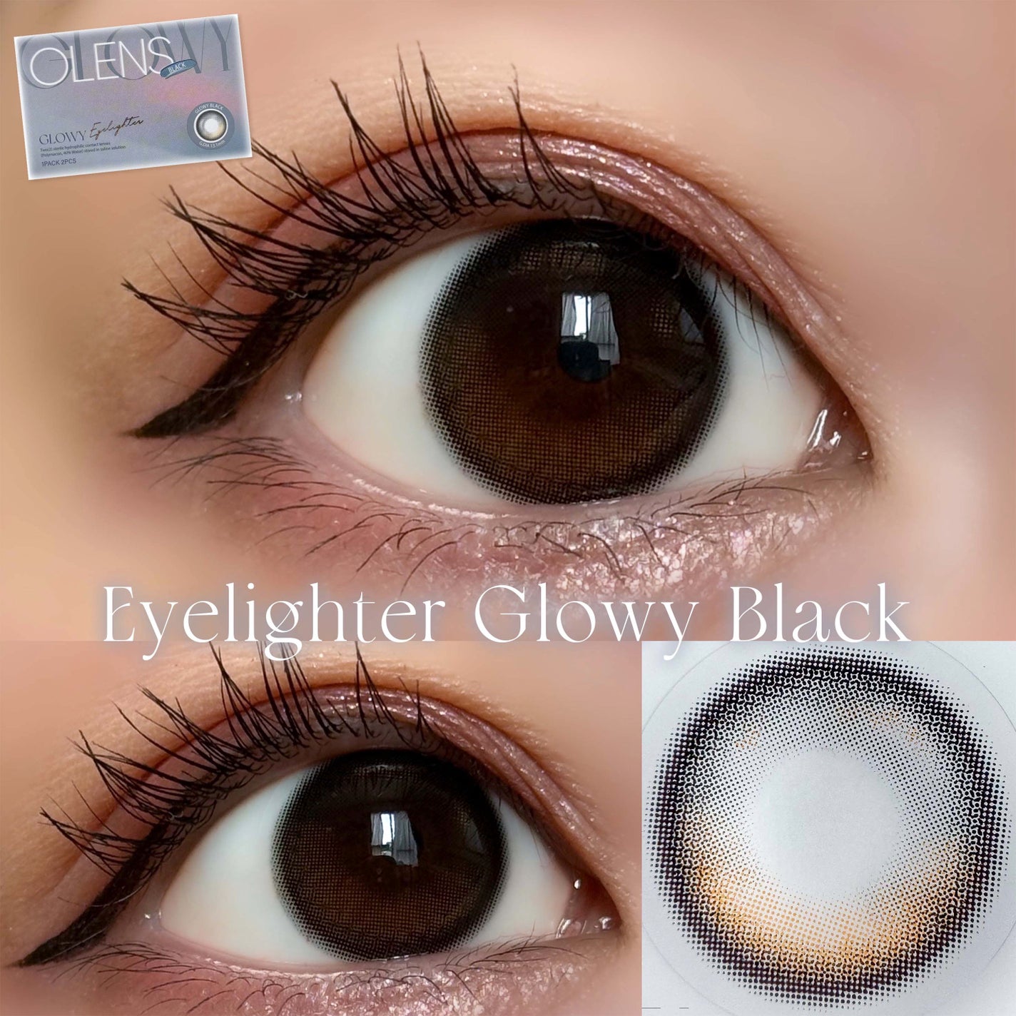Eyelighter Glowy 1Month/OLENS/カラーコンタクトレンズを使ったクチコミ(6枚目)