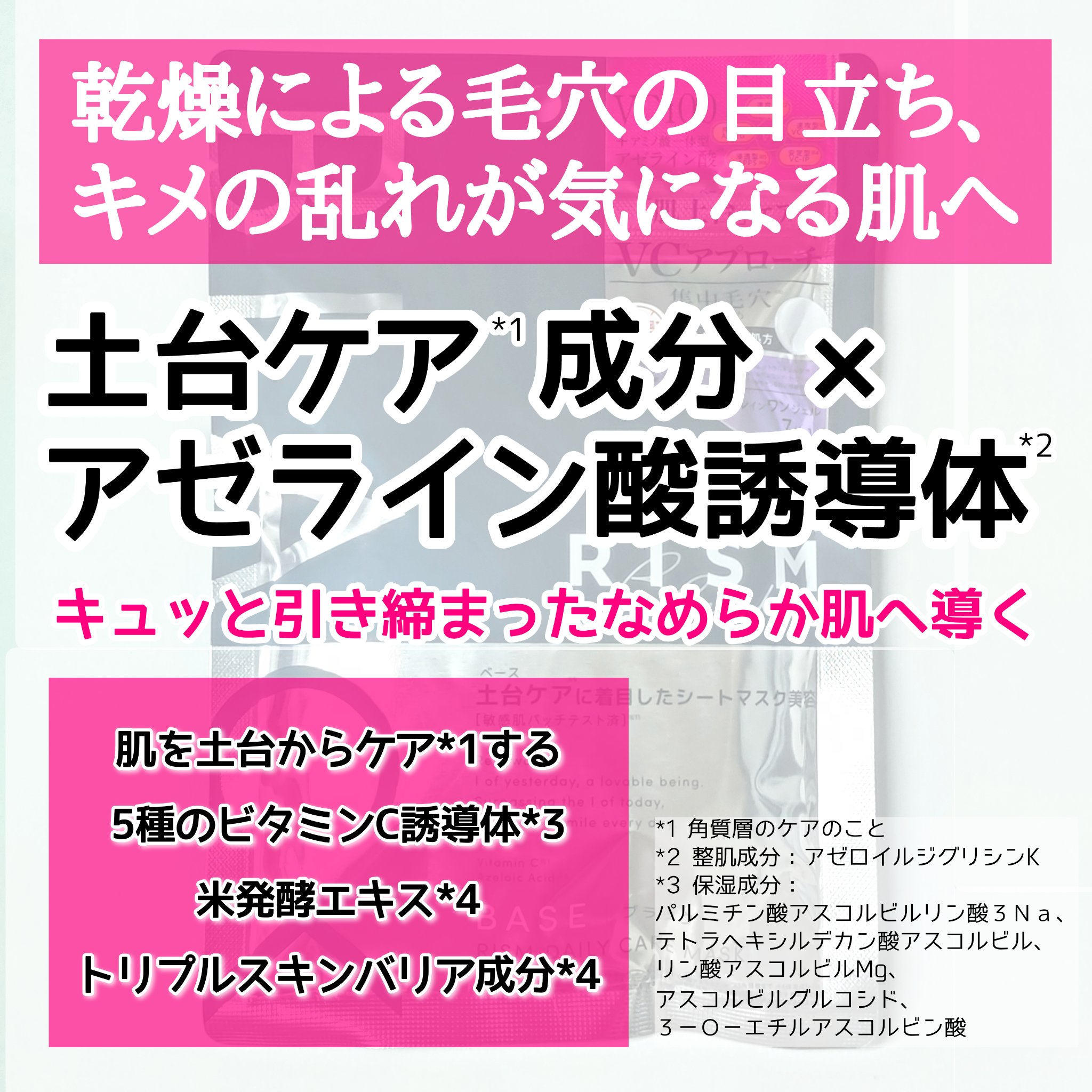 リズム べース デイリーケアマスク（ブラック）/RISM/シートマスク・パックを使ったクチコミ（3枚目）