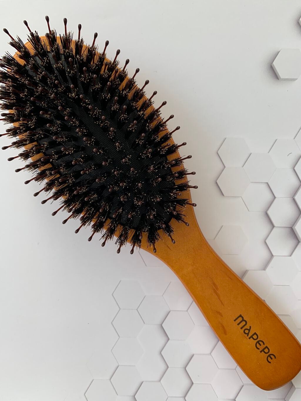 つやつや天然毛のミックスブラシ/マペペ/ヘアブラシを使ったクチコミ(1枚目)