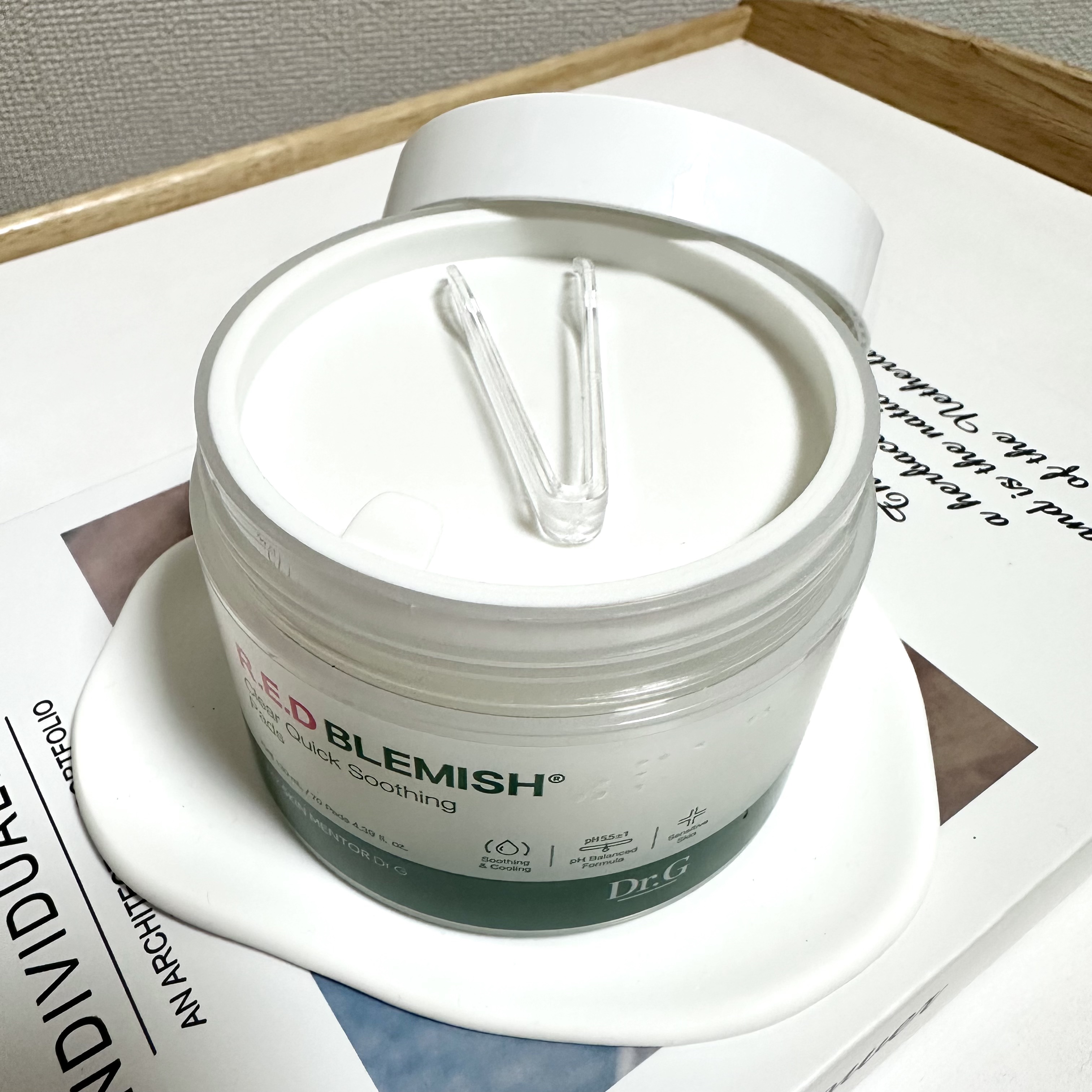 レッドブレミッシュクリアクイックスージングパック/Dr.G/拭き取り化粧水を使ったクチコミ（2枚目）