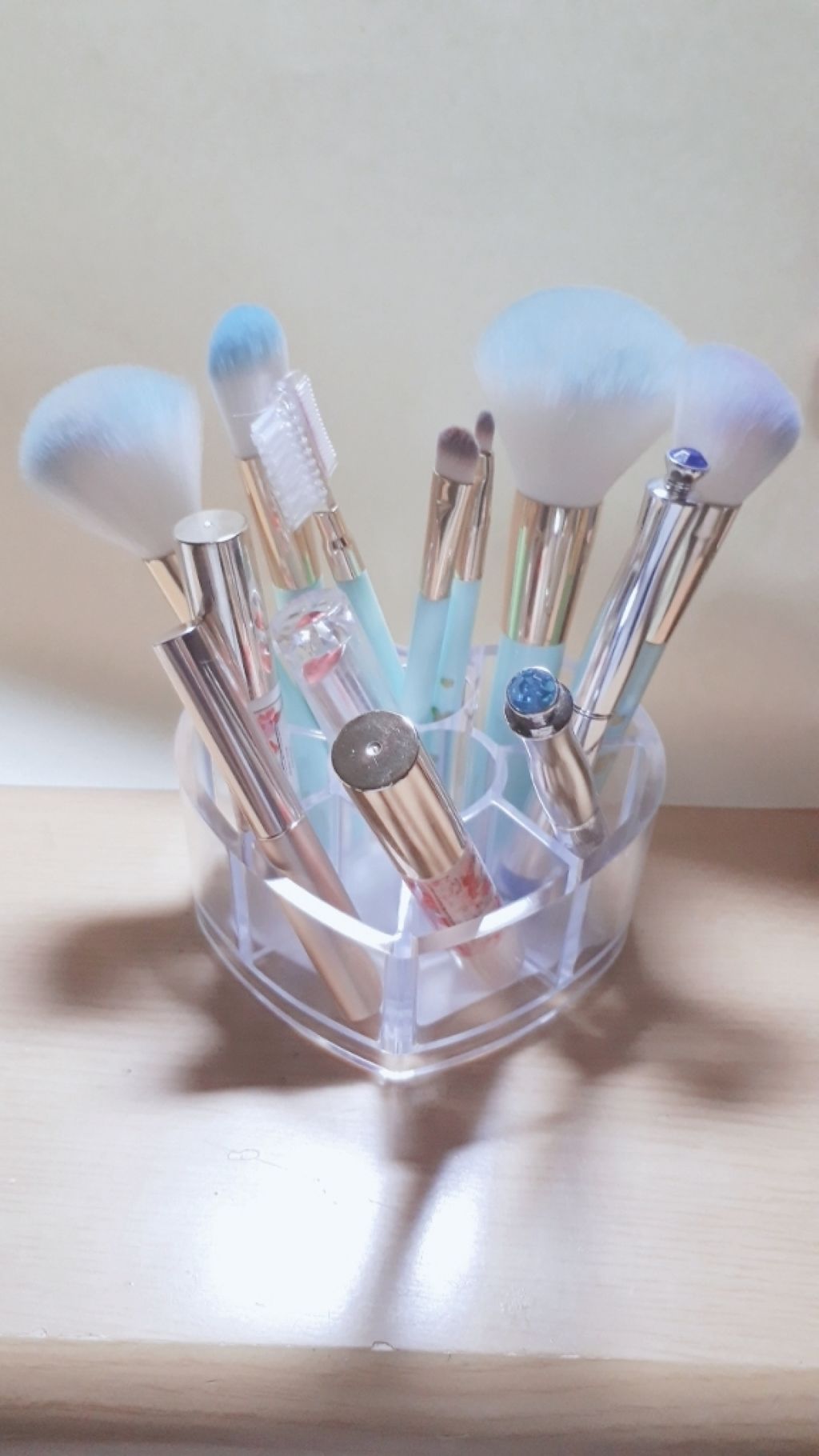 メイク小物スタンド(ハート)/DAISO/その他を使ったクチコミ（3枚目）