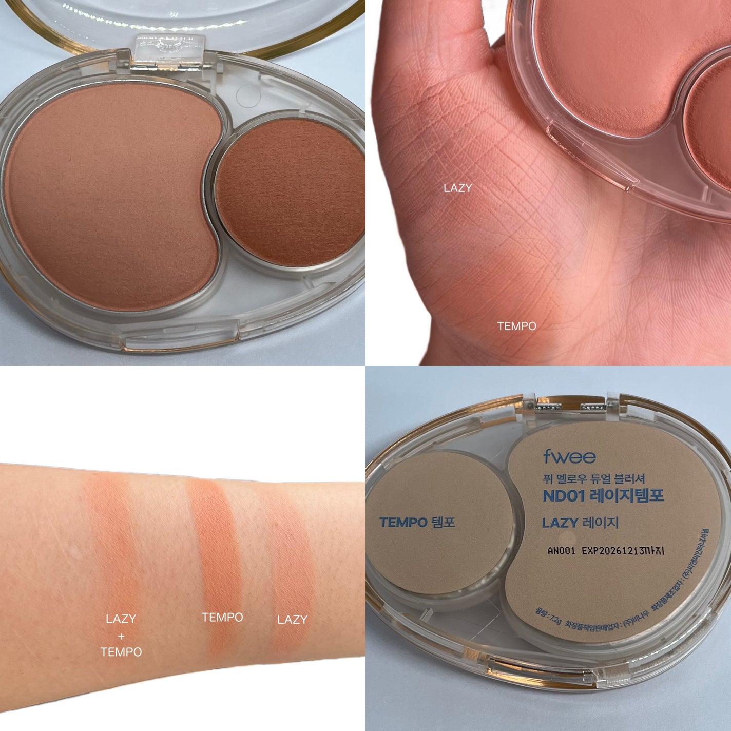 デュアルチークメロウ/fwee/ジェル・クリームチークを使ったクチコミ(2枚目)