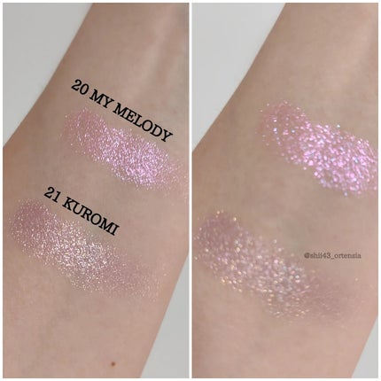 マルチグリッターカラー/ENBAN TOKYO/単色アイシャドウを使ったクチコミ(5枚目)