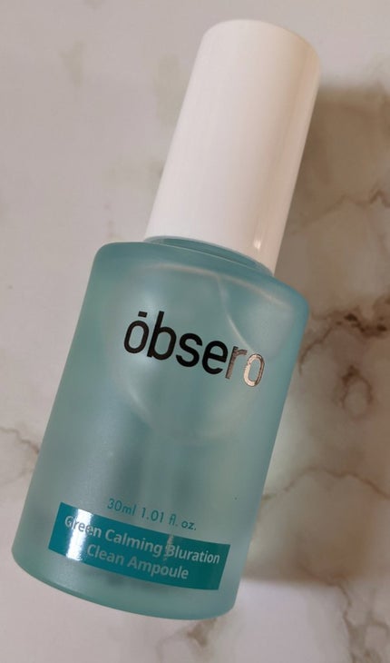 obsero グリーンカーミングブルーレーションクリーンアンプルのクチコミ「obsero
グリーンカーミングブルーレーション
#クリーンアンプル
30mI
Q10の口コ.....」(2枚目)