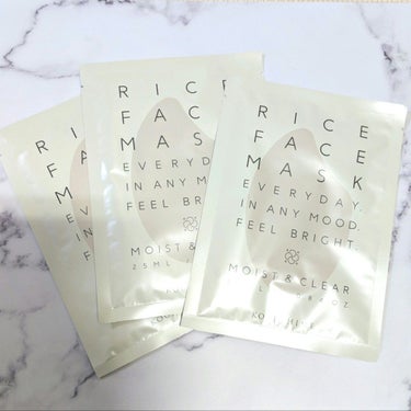 RICE FACE MASKライスバリアフェイスマスク MOISTCLEAR/KOUJIHIME/シートマスク・パックを使ったクチコミ（2枚目）