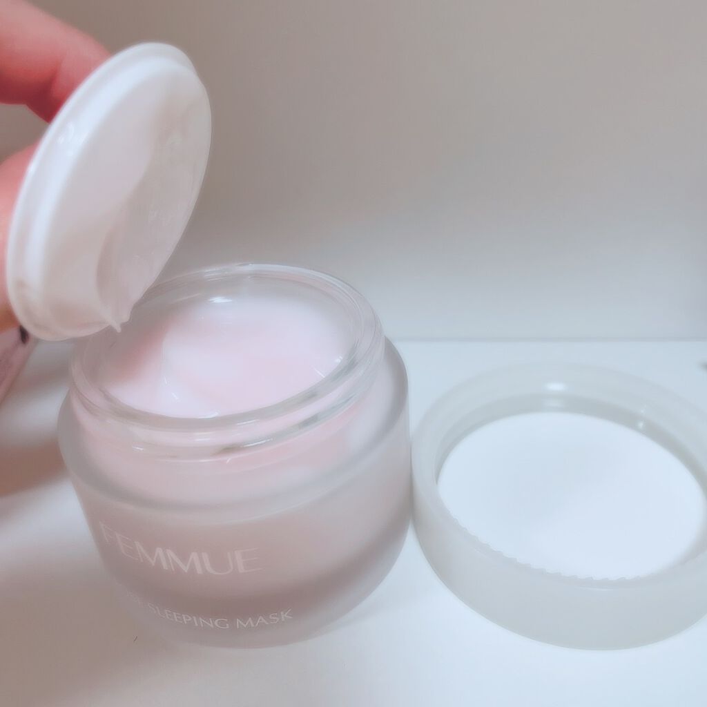 ローズウォーター スリーピングマスク/FEMMUE/フェイスクリームを使ったクチコミ(3枚目)