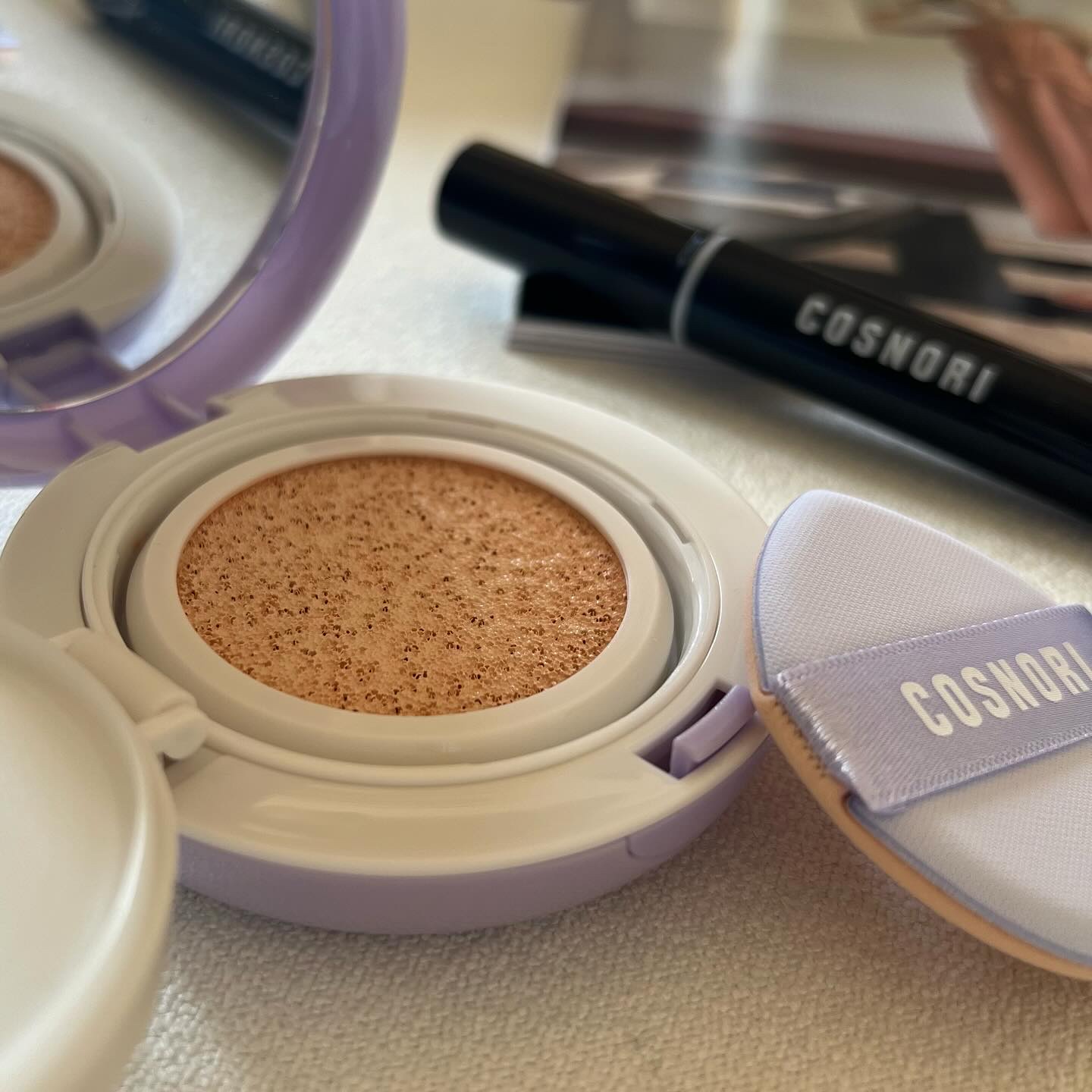 パンテノールバリアクッション/COSNORI/クッションファンデーションを使ったクチコミ（1枚目）