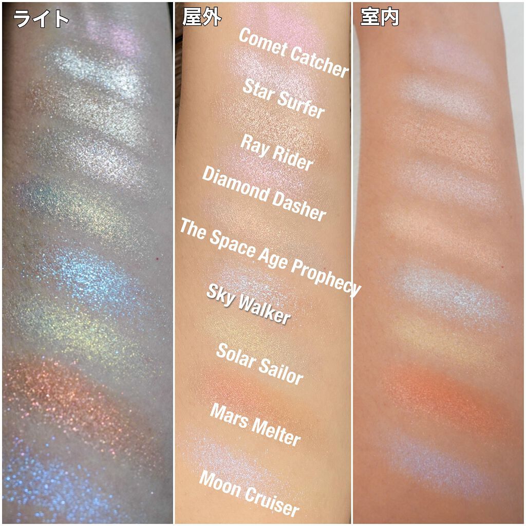 space age highlighter/Kaleidos Makeup/パウダーハイライトを使ったクチコミ(2枚目)