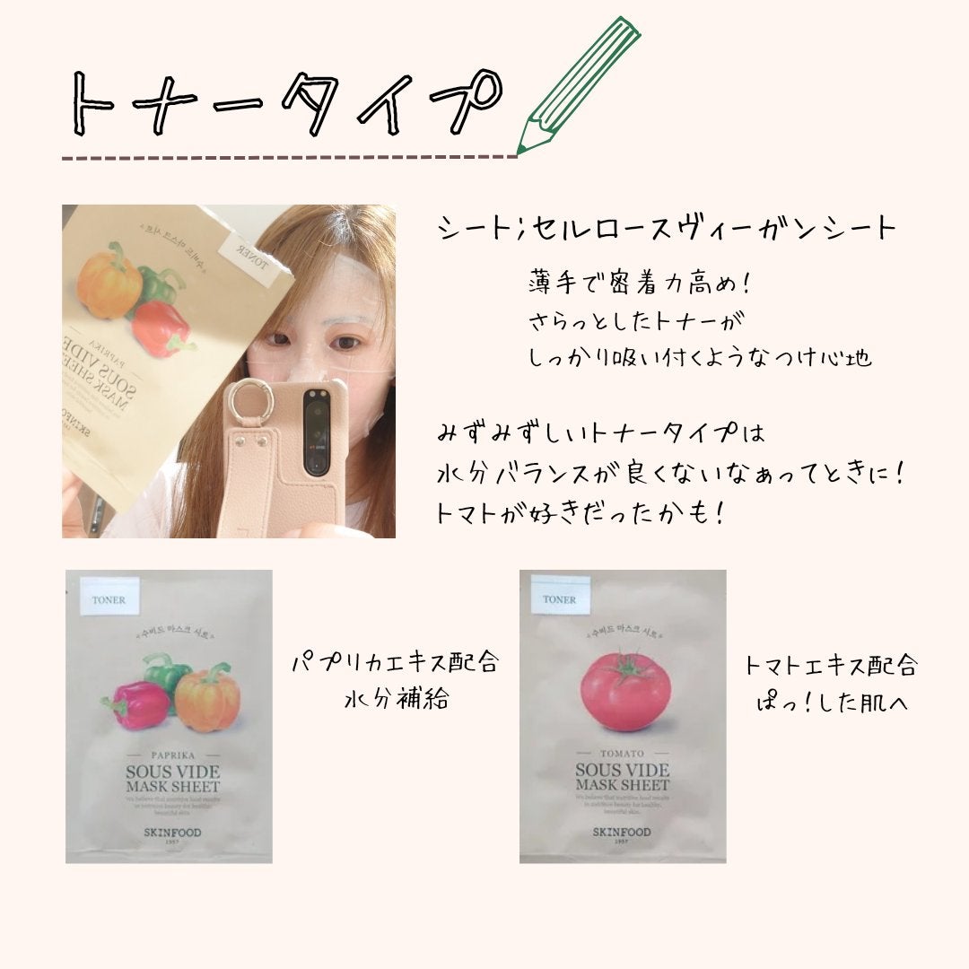 スーヴィッド マスクシート トマト/SKINFOOD/シートマスク・パックを使ったクチコミ(4枚目)