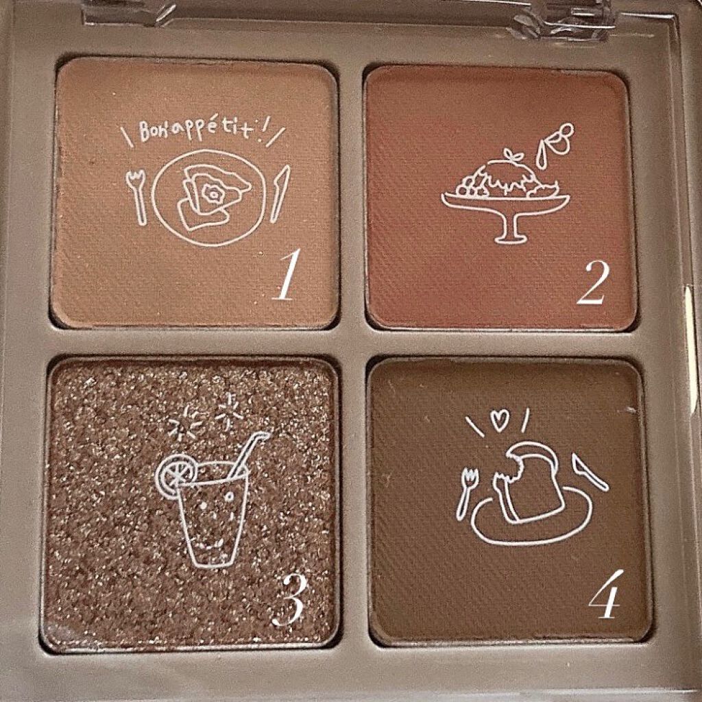 Peach Blush Toast cafe eye palette/NOTONE/アイシャドウパレットを使ったクチコミ(4枚目)