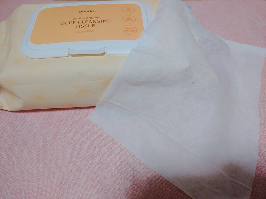 カレンデュラphバランシングディープクレンジングティッシュ/goodal/クレンジングシートを使ったクチコミ（1枚目）