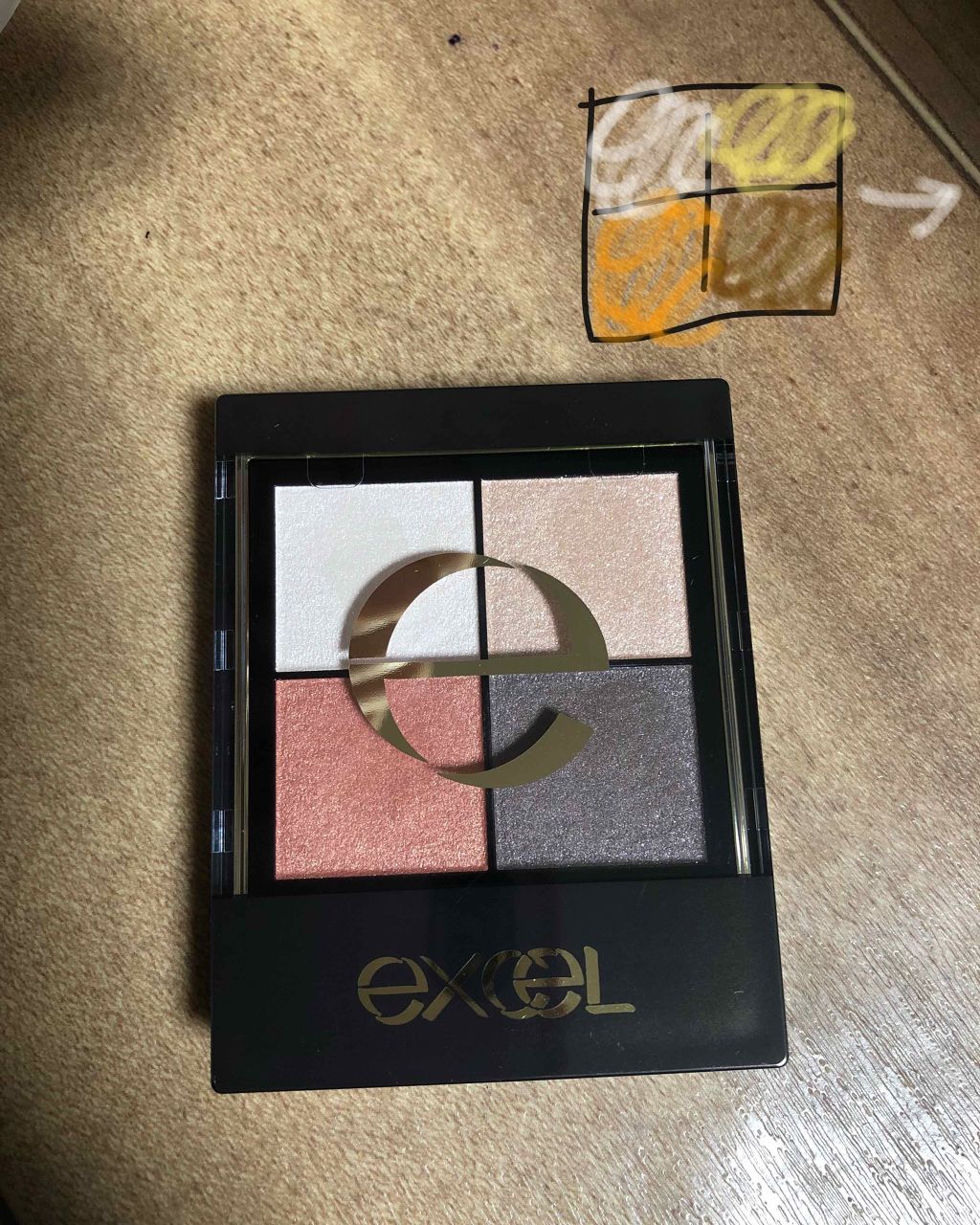 リアルクローズシャドウ/excel/アイシャドウパレットを使ったクチコミ（1枚目）