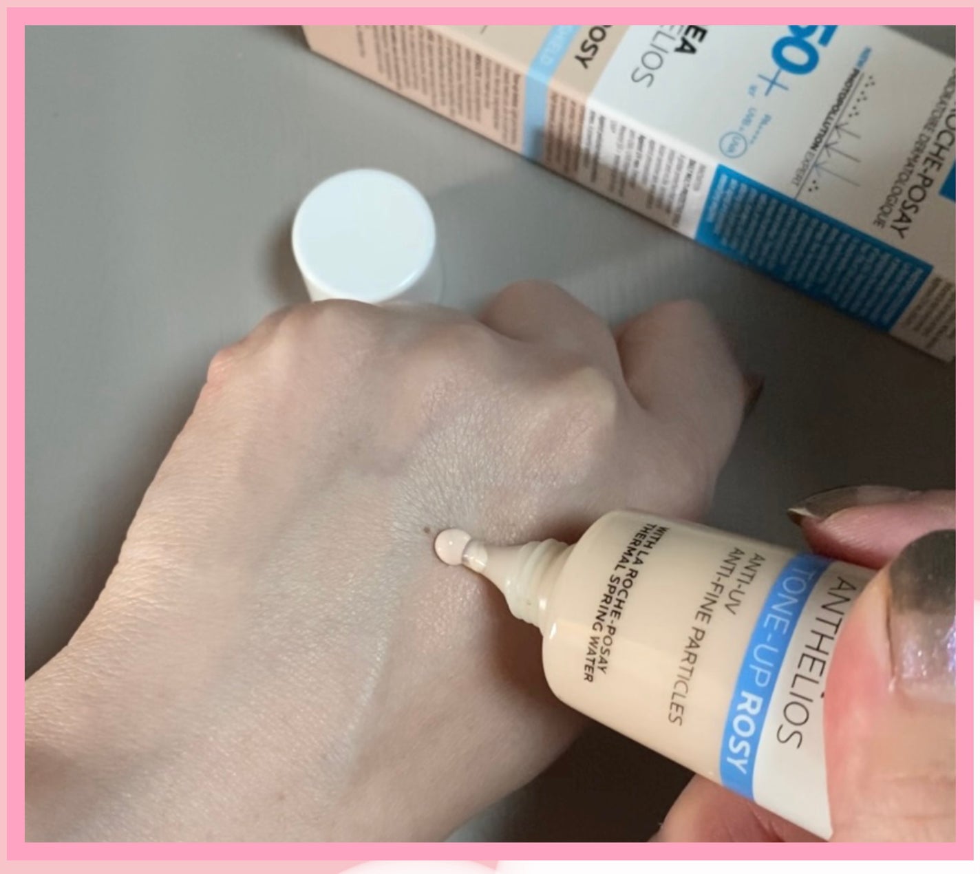 UVイデア XL プロテクショントーンアップ ローズ/ラ ロッシュ ポゼ/日焼け止めクリームを使ったクチコミ(3枚目)