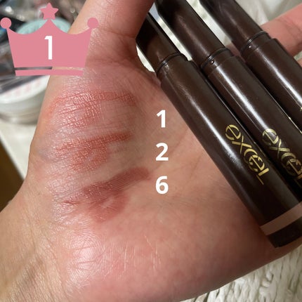 グリームオンフィットシャドウ/excel/スティックアイシャドウを使ったクチコミ(1枚目)