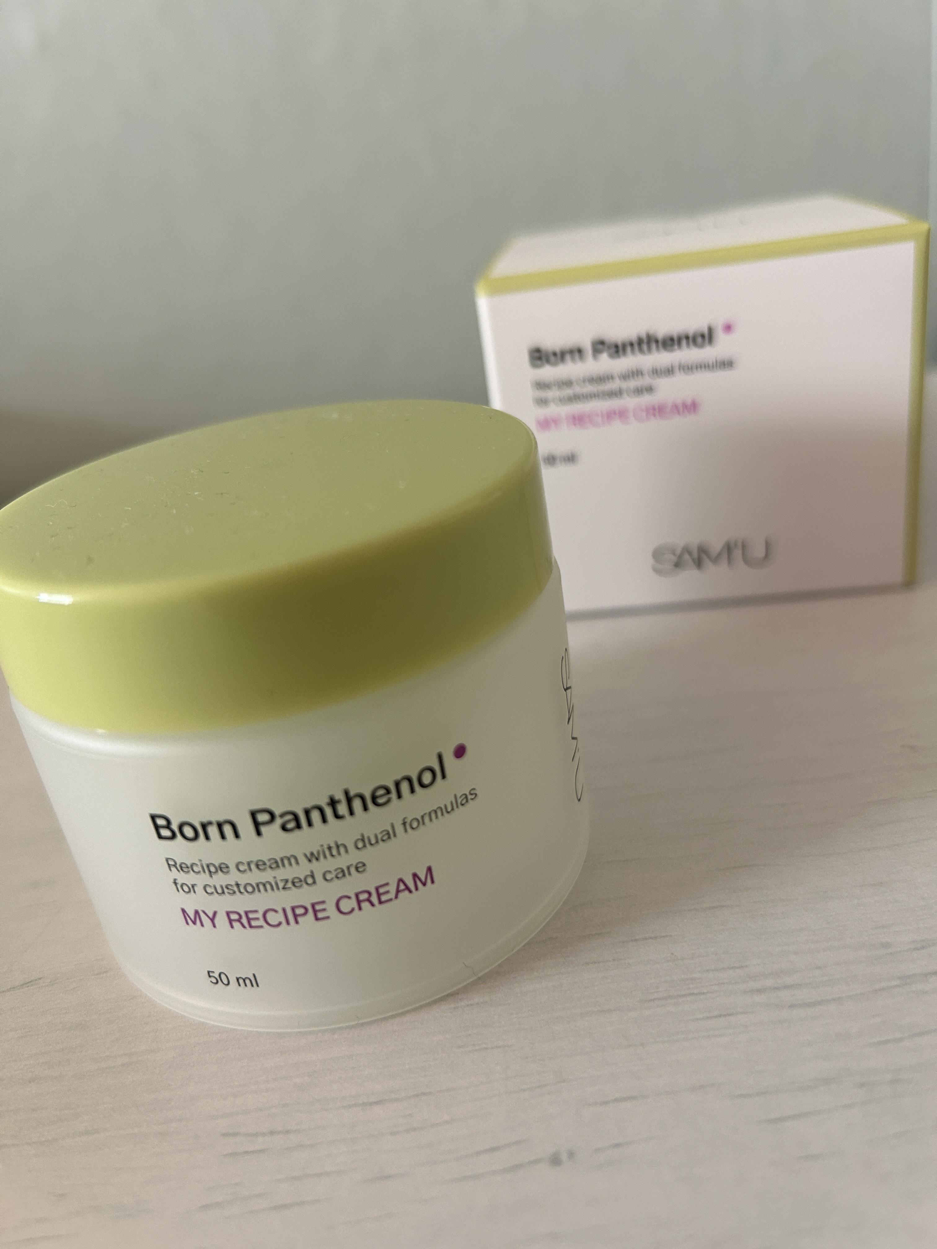 あのサミュのクリームに新商品が登場🆕👏
☑︎BORN PANTHENOL MY RECIPE CREAM
（ボーンパンテノールマイレシピクリーム）

二層にわかれたこちらのクリーム。
その時の肌の状態に合わせてカスタマイズケアができるん