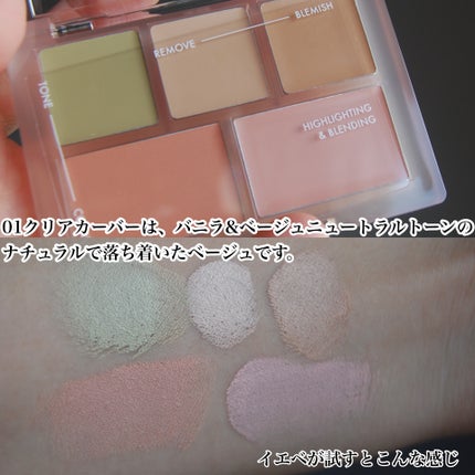 コンシールブレンダーパレット/LUNA/パレットコンシーラーを使ったクチコミ(3枚目)