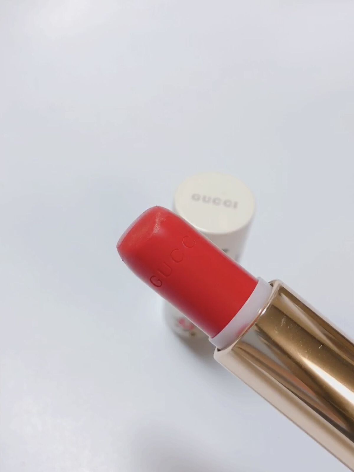 グッチ ルージュ ア レーヴル ヴォワル/GUCCI beauty/口紅を使ったクチコミ（3枚目）