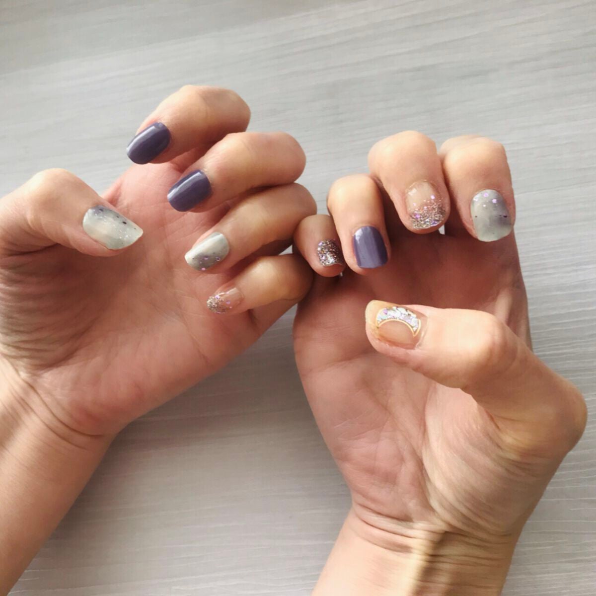 セミキュアジェルネイル(ハンド)/ohora/ネイルシールを使ったクチコミ(1枚目)