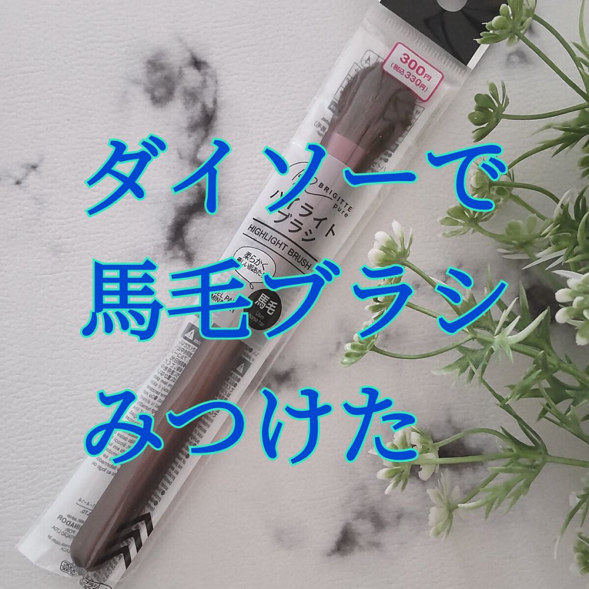 ハイライトブラシ 馬毛/DAISO/メイクブラシを使ったクチコミ（1枚目）