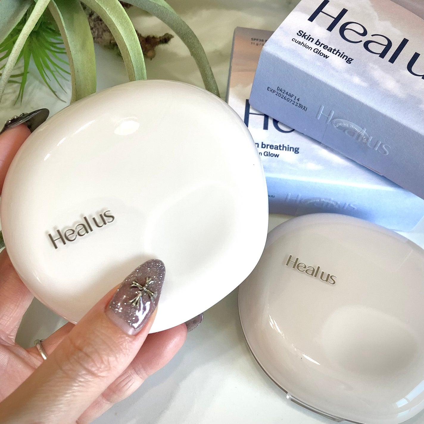 ブリージンググロークッション/Healus/クッションファンデーションを使ったクチコミ(6枚目)