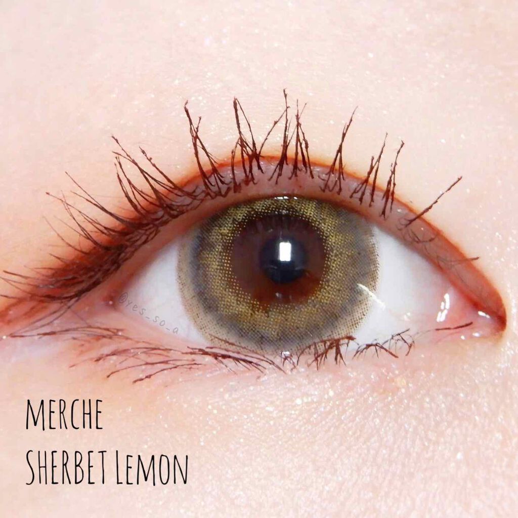 メルシェ 1month シャーベットレモン/AngelColor/１ヶ月（１MONTH）カラコンを使ったクチコミ（1枚目）