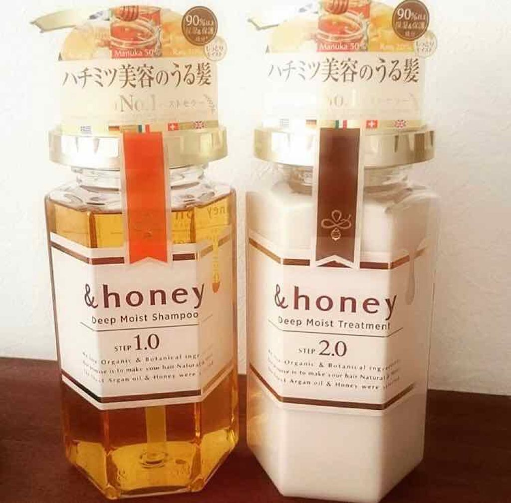 ディープモイスト シャンプー1.0／ヘアトリートメント2.0/&honey/市販シャンプーを使ったクチコミ（1枚目）