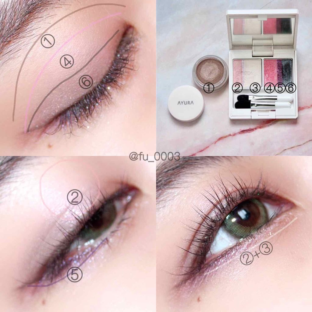 フローレスグロウ リッドテクスチャー アイシャドウ/CHICCA/アイシャドウパレットを使ったクチコミ（2枚目）