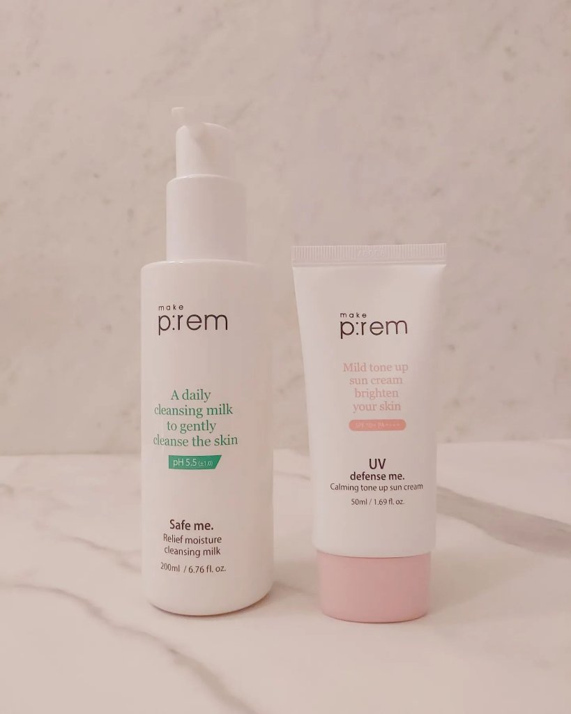 UVディフェンスミー カーミングトーンアップサンクリーム/make prem/日焼け止めクリームを使ったクチコミ（1枚目）