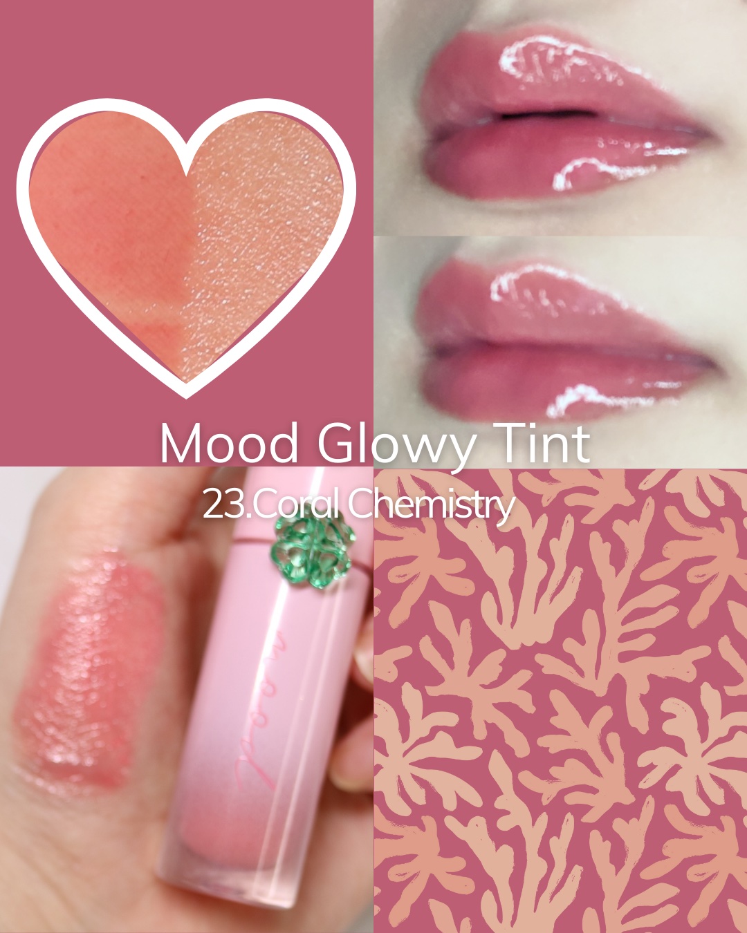 ペリペラ インク ムード グロイ ティント 23 CORAL CHEMISTRY(ラッキーコーラル)/PERIPERA/リップティントを使ったクチコミ（1枚目）
