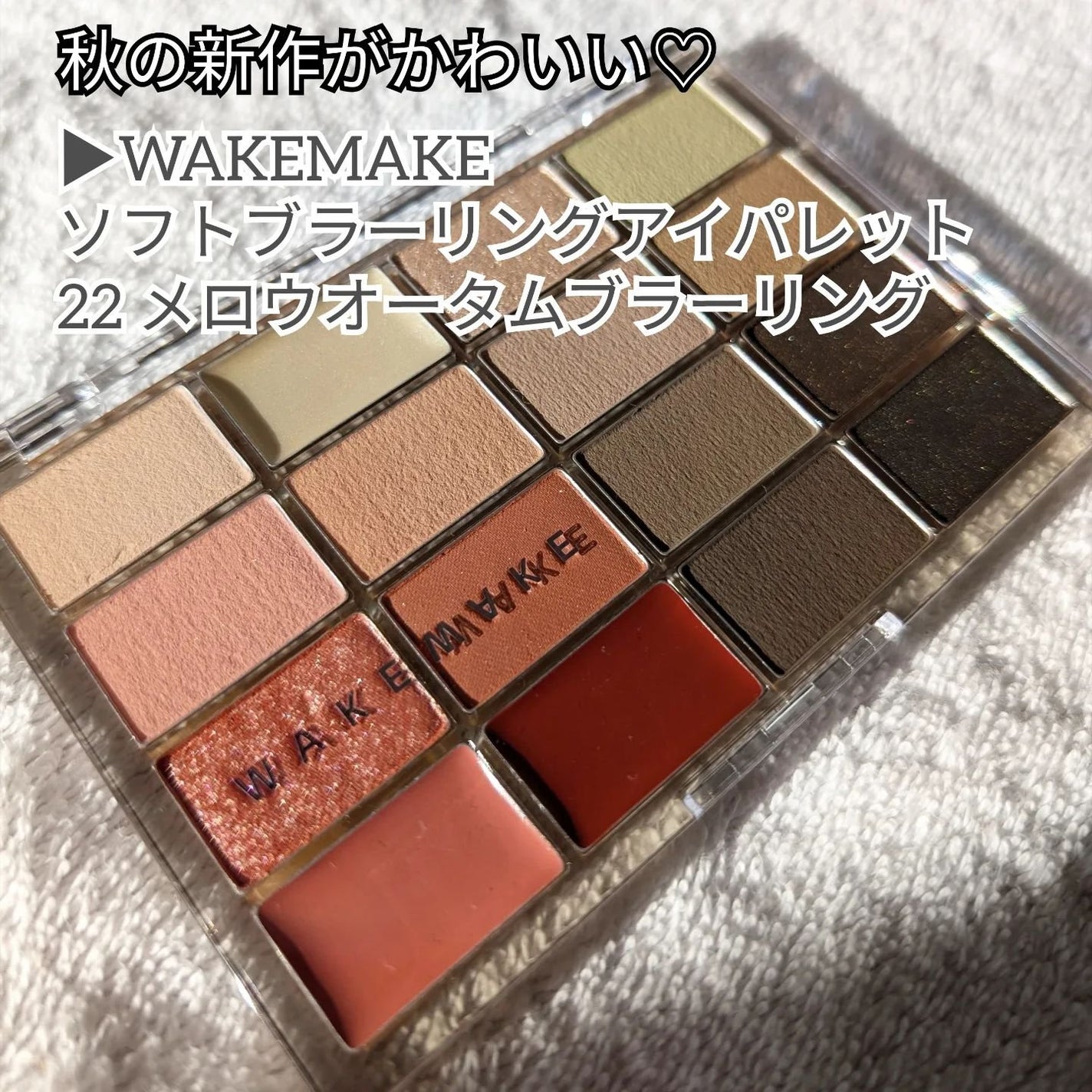 ソフトブラーリングアイパレット/wakemake/アイシャドウパレットを使ったクチコミ(2枚目)