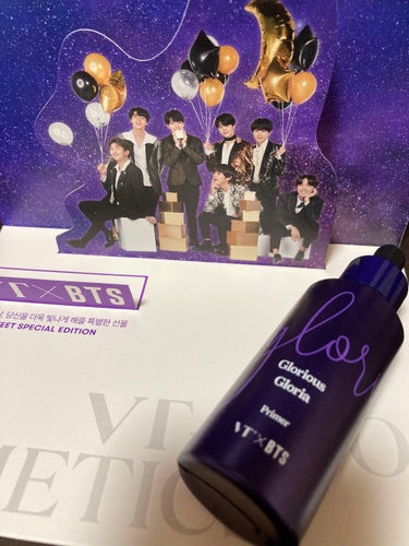 VT VT×BTS グロリアプライマーのクチコミ「VT×BTS グロリアプライマー
ほんのりパールが入ってるベース！
水分があるテクスチャーでツ.....」（1枚目）