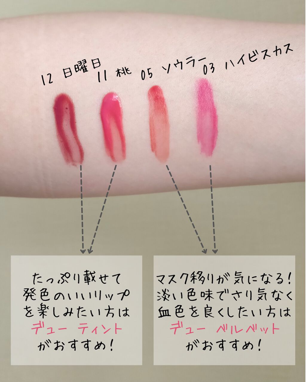 デューティント/AMUSE/リップティントを使ったクチコミ（3枚目）