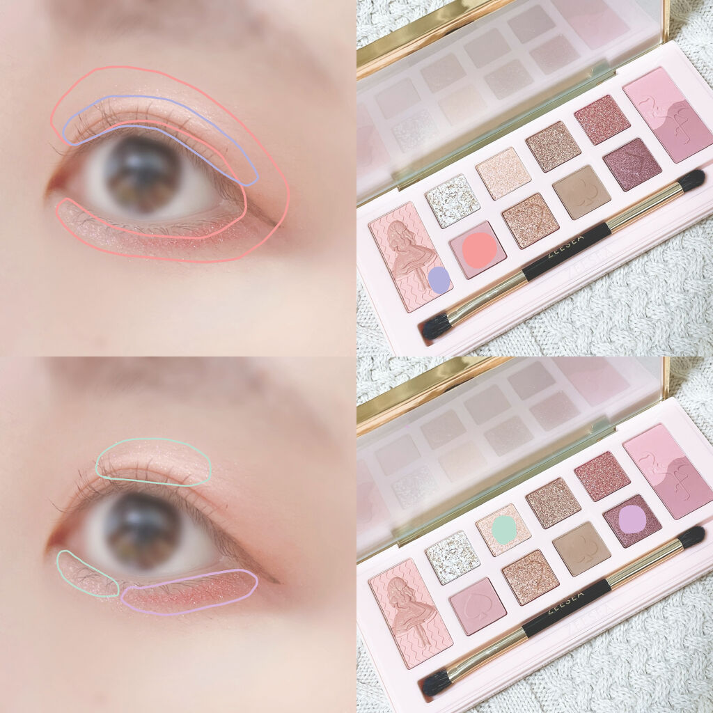 アリスドリームランドシリーズ 12色アイシャドウパレット（ZEESEA×大英博物館）/ZEESEA/アイシャドウパレットを使ったクチコミ（2枚目）